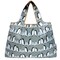 Wrapables Large Foldable Tote Nylon Reusable Grocery Bags, Penguins